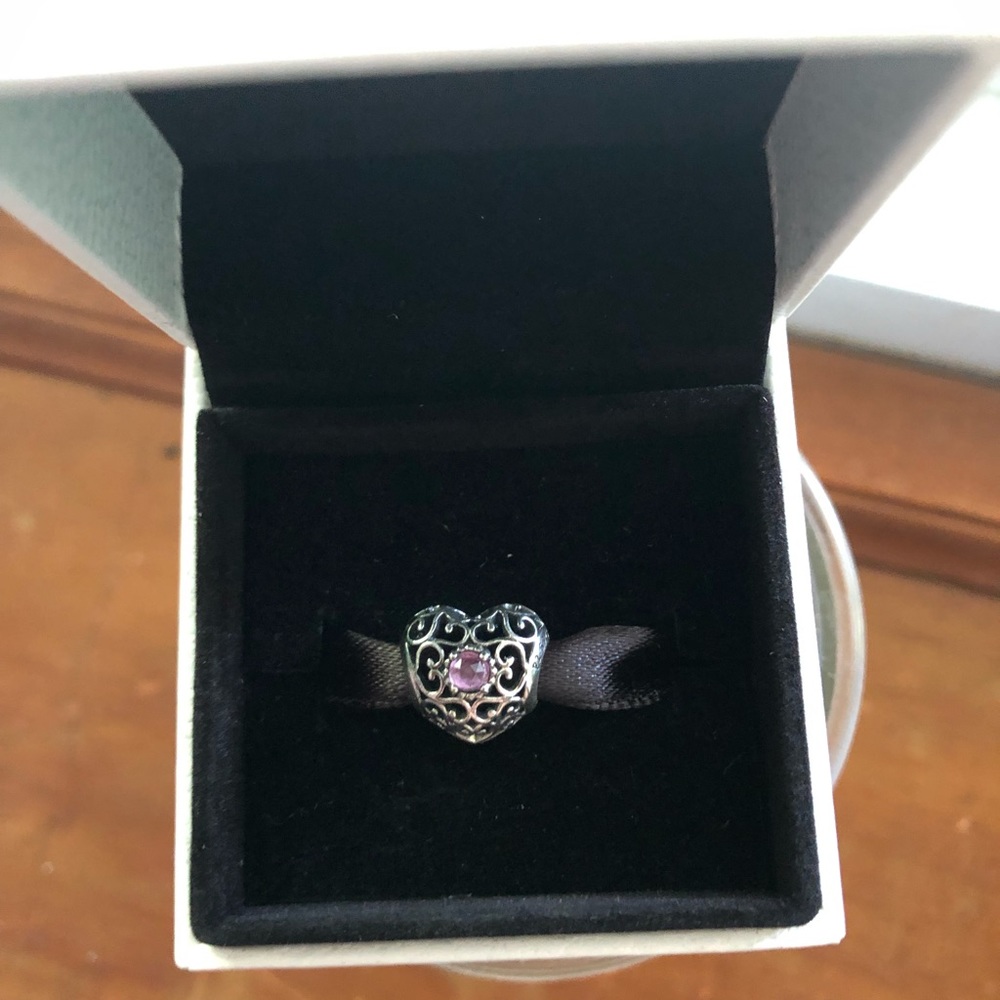 February Signature Heart Charm